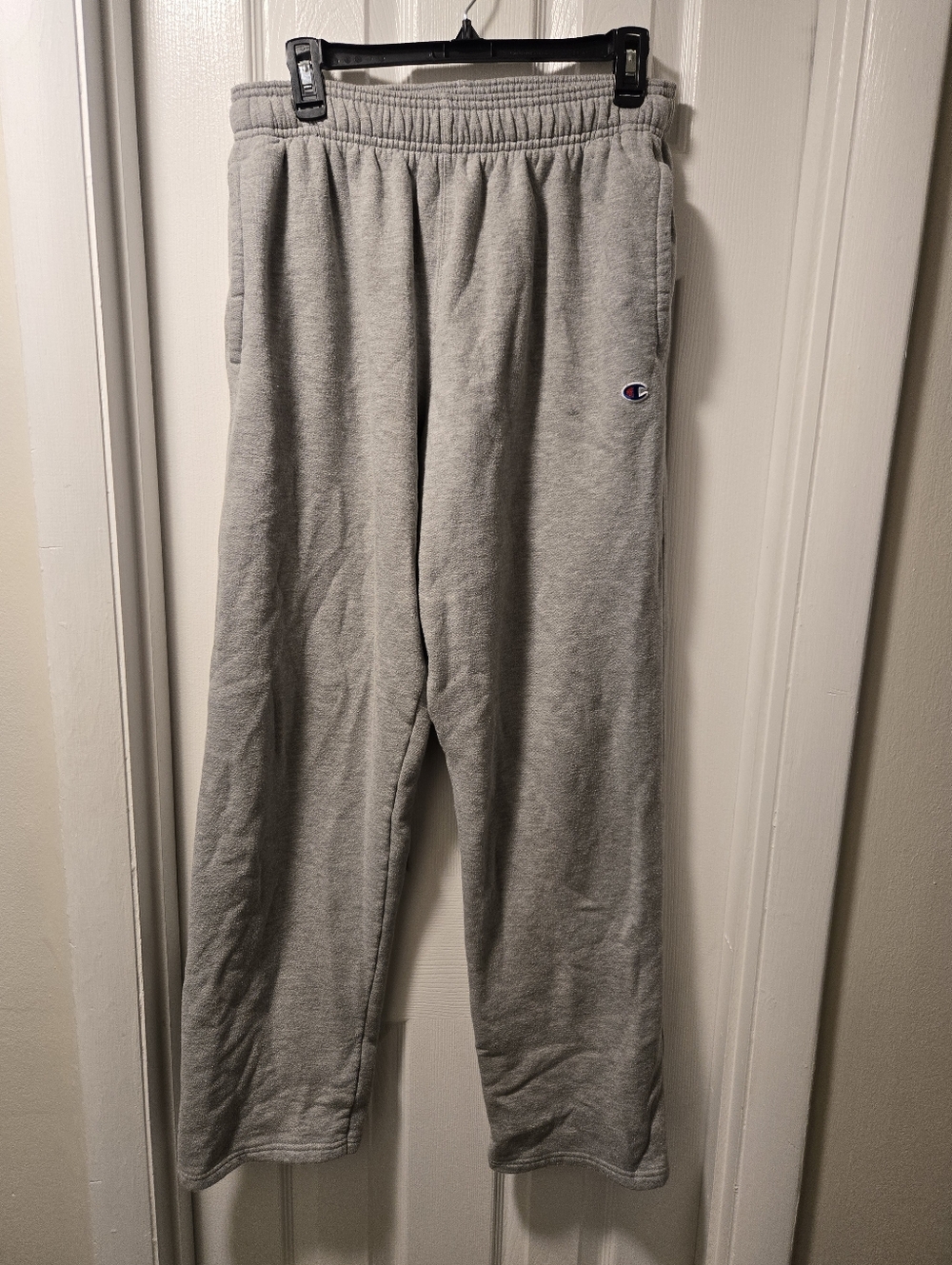 Men's Champion Gray Sweatpants - Classic Logo Size L